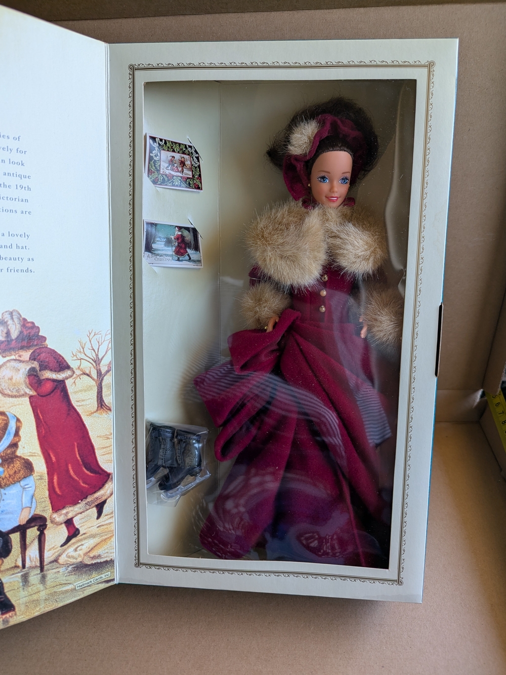 VTG 1994 Victorian Elegance Barbie Hallmark Special Edition Burgundy Gown NIB